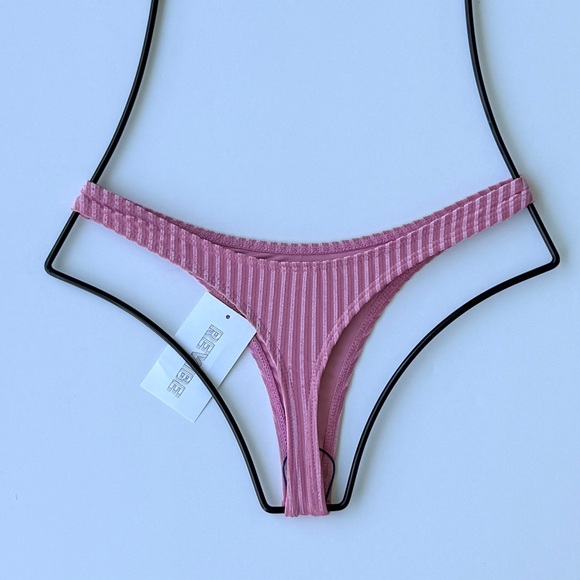 Dippin Daisy's Velvet Rib SEAPORT Thong Bikini Bottom - Picture 3 of 16